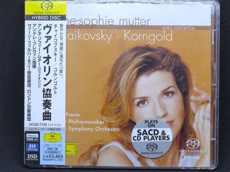 【目立った傷や汚れなし】【 廃盤 】sacd ムター 「 チャイコフスキー ＆ コルンゴルト ヴァイオリン協奏曲 」 プレヴィン指揮ウィーン