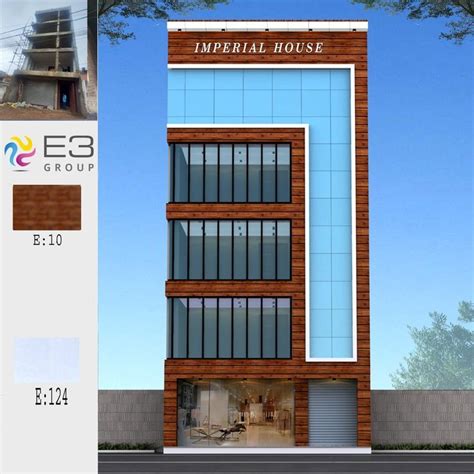 Modern Commercial Building Front Elevation Design