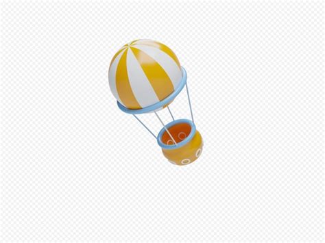 Premium PSD Hot Air Balloon D Icon