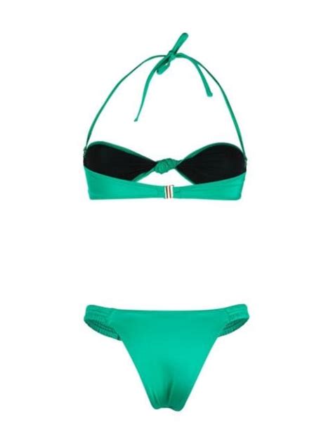 Manokhi Ruched Bikini Set Farfetch