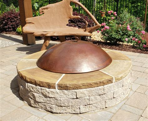 Dome Copper Fire Pit Cover | Flame Creation