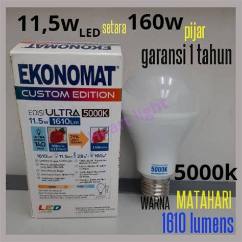 Jual Lampu LED EKONOMAT ULTRA 11 5W 5000K WARNA MATAHARI 1610LM Lampu