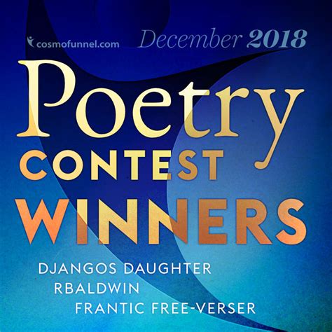 December 2018 Poetry Contest Winners | CosmoFunnel.com