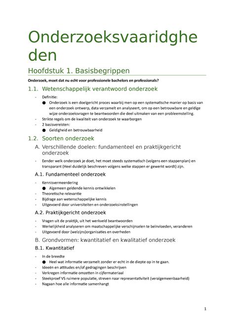 Onderzoeksvaardigheden Samenvatting Moet Dat Nu Echt Voor