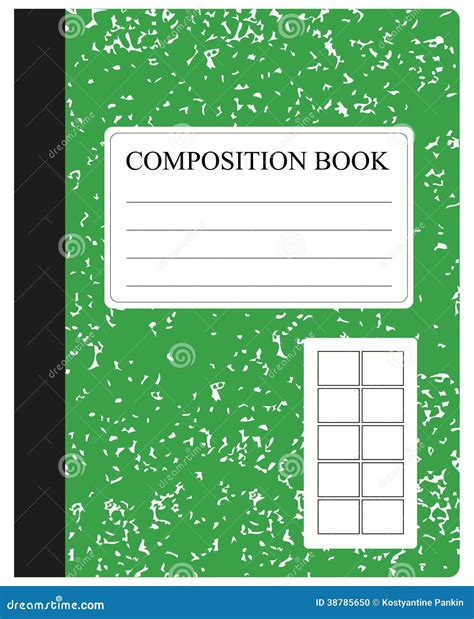 Green Composition Book Stock Vector Illustration Of Back 38785650