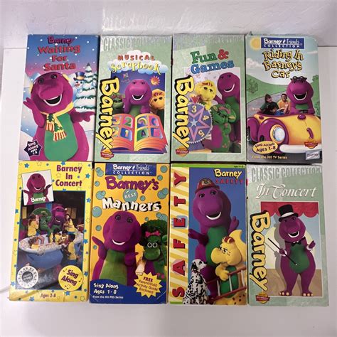 Barney VHS Lot Of 8 Fun Games In Grelly USA