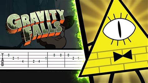 Gravity Falls Opening Theme Intro Tab Guitar Tutorial Youtube