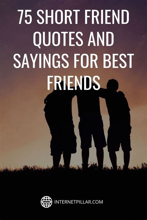 75 Short Friend Quotes and Sayings for Best Friends - #quotes #bestquotes #dailyquotes #sayings ...