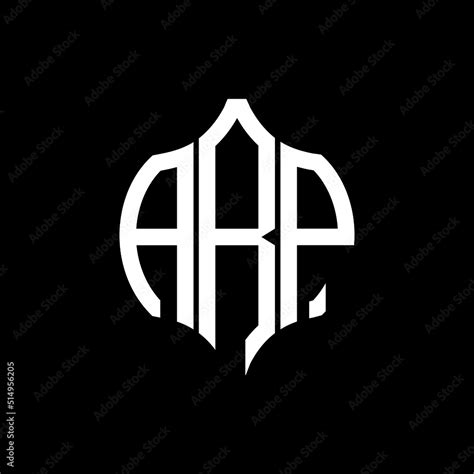 ARP letter logo. ARP best black ground vector image. ARP Monogram logo ...