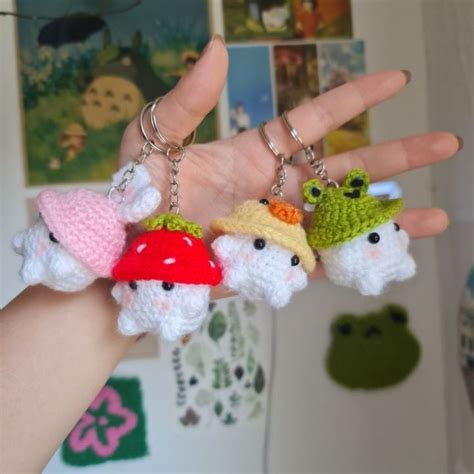 Crochet Cute Mushrooms Keychain Lazada Ph