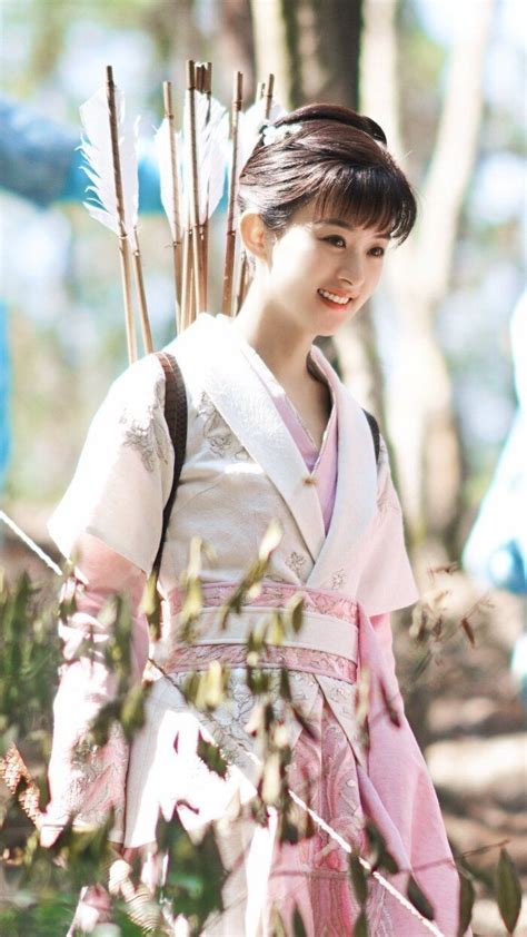 Zhao Li Ying White Cherry Blossom Cute Girls Dynasty Clothing