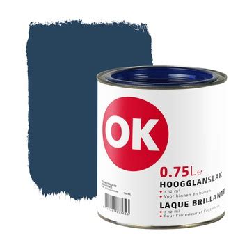 GAMMA OK Lak Donkerblauw Hoogglans 750 Ml Kopen