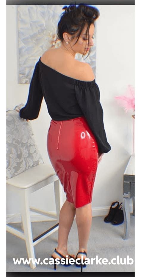 Red Pvc Skirt 3 Pics Rcassieclarkeofficial