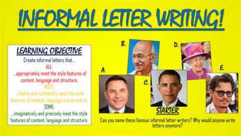 Informal Letter Writing! | Teaching Resources 