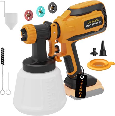 Cordless Paint Sprayer For Dewalt V Max Battery Electric Hvlp Spray