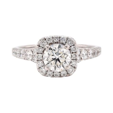 14 Karat White Gold Diamond Engagement Ring For Sale At 1stdibs 14