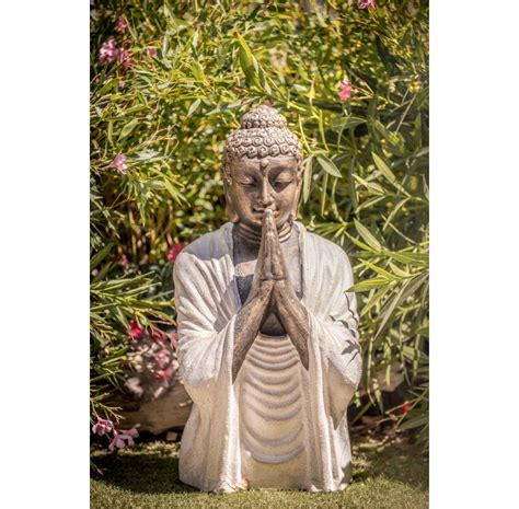 Statue De Jardin Bouddha Half Praying Carole La Porte C T