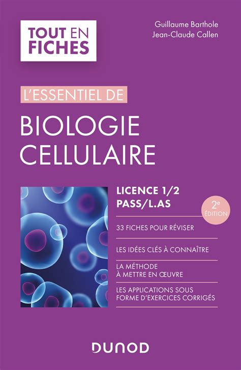 L Essentiel De Biologie Cellulaire Licence 1 2 PASS Licence 1 2