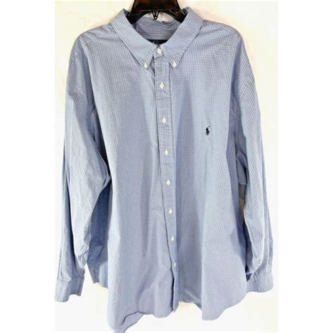 Ralph Lauren Blue Label Shirts Ralph Lauren Polo Mens 3xb Big Blue White Check Shirt Button