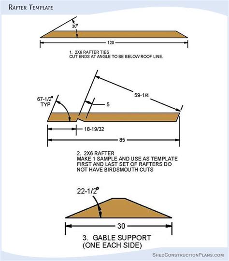 10×16 Gable Shed Plans Blueprints