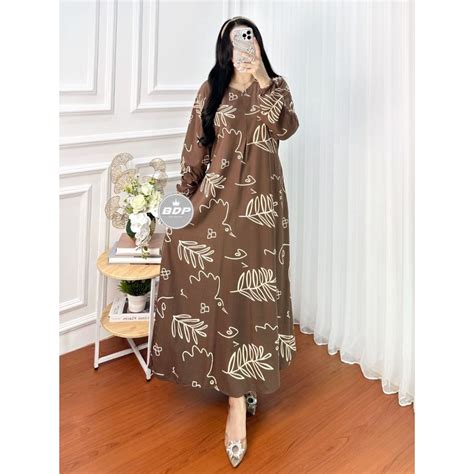 Jual Dianputri Daster Dress Maura Batik Cap Rayon Grade A Busui