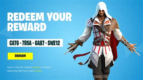 I Got Ezio Auditore Skin Codes In Fortnite Full Tutorial On How To Get The Skin Forever Youtube