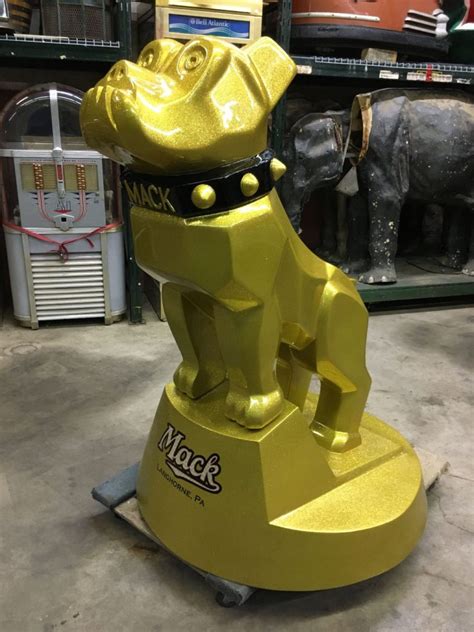 Vintage Mack Truck Building Mack Bulldog Statue « Obnoxious Antiques