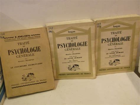 Traité de psychologie générale SET IN THREE VOLUMES Pradines