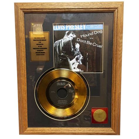 Elvis Presley Don T Be Cruel Kt Gold Plated Record Rpm