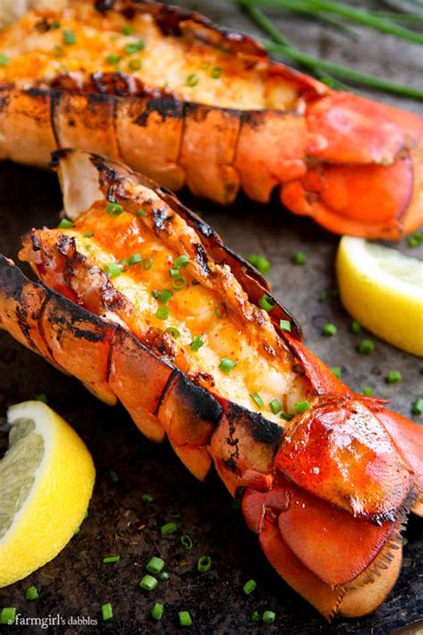 Grilled Lobster Tails with Sriracha Butter - Fifteen Spatulas