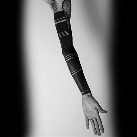 59 Cool Blackout Tattoo Sleeve Designs for Men