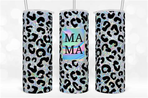 Glitter Leopard Mama Oz Tumbler Wrap Graphic By Tintin Design