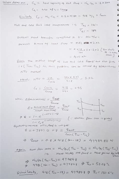 Solved Hot Oil Cp J Kg C Is To Be Cooled By Water Cp Course Hero