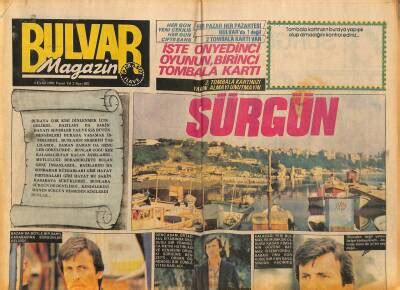 Bulvar Gazetesi Magazin Eki 4 Eylül 1983 Sürgün Fotoromanı Hülya