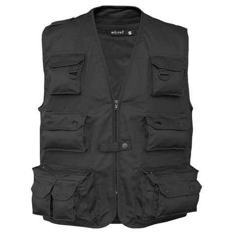 Mil Tec Reporter Vest Zwart