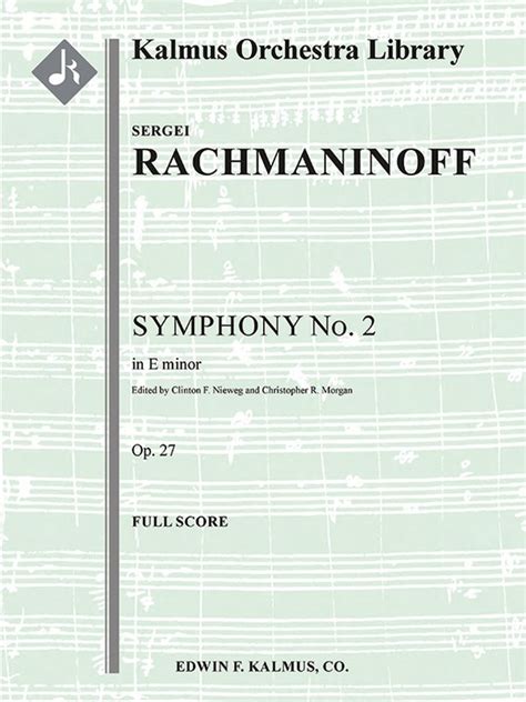 Symphony No 2 In E Minor Op 27 Full Orchestra Ensemble Works Full