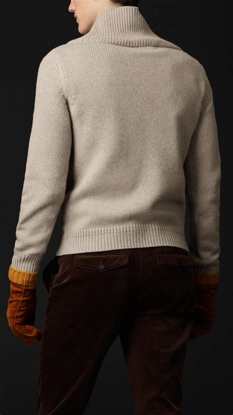 Lyst Burberry Prorsum Owl Detail Cashmere Sweater In Natural For Men