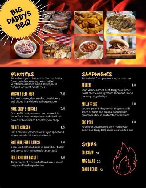 Black Bbq Food Truck Menu Bbq Food Truck Food Truck Menu Bbq Recipes