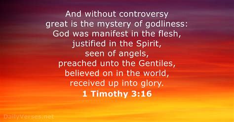 1 Timothy 316 Bible Verse Kjv