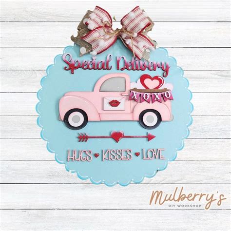 Special Delivery Valentine 10 5 Mini Door Hanger Mulberrys Diy Workshop