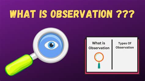 What Is Observation Explaining The Types Of Observation Youtube