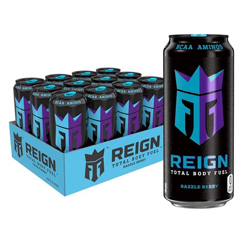 REIGN Total Body Fuel Energy Drink Box (500ml x 12 UK Cans) | Protein ...