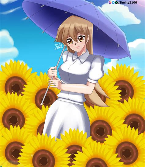 Umbrella And Sunflowers By Sincity2100 On Deviantart