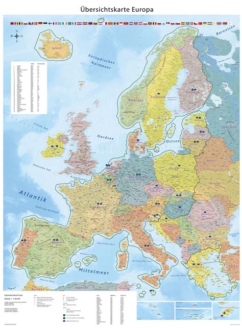 Geometro Europakarte Xl Mit Bunderländer Schengenraum Länder Der Eu