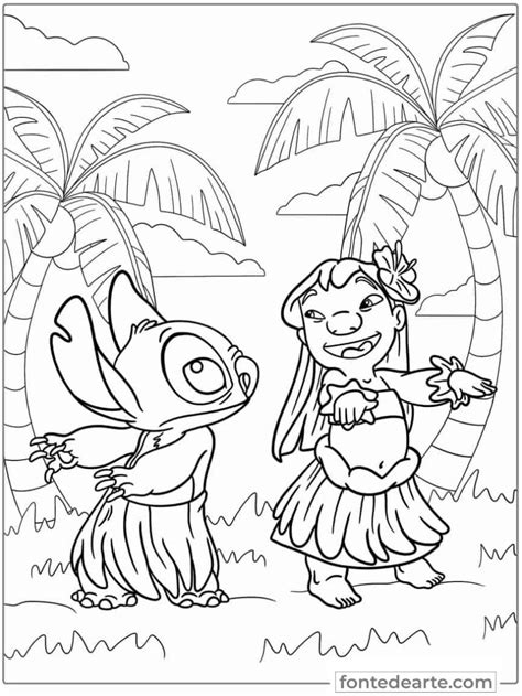 Lilo E Stitch Para Colorir Desenhos Para Colorir E Pintar Imprimir Pdf