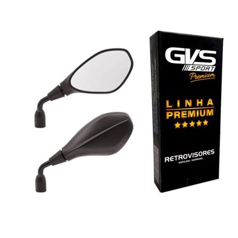 Retrovisor Gvs Bmw Gs650 F800 Haste Curta Fixa Rosca Padrão Honda Lente