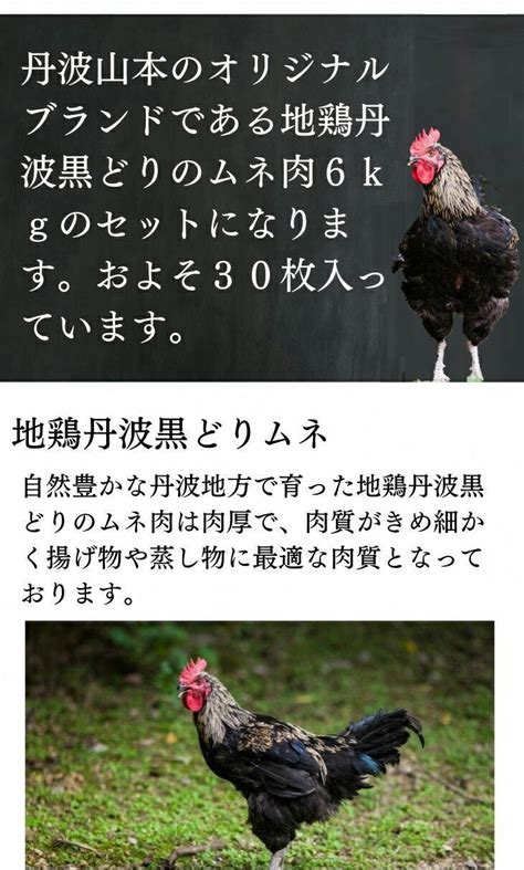 【楽天市場】【ふるさと納税】訳あり 地鶏 丹波黒どり ムネ肉 6kg 業務用 ＜京都亀岡丹波山本＞《ふるさと納税 鶏肉 ムネ むね 不揃い 鳥