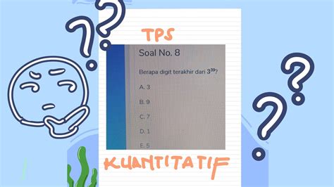 Soal TPS Kuantitatif 5 YouTube