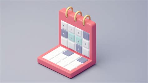 A D Render Of A Pink Calendar With Various Dates Highlighted In