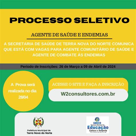 Prefeitura De Terra Nova Do Norte Divulga Processo Seletivo Para